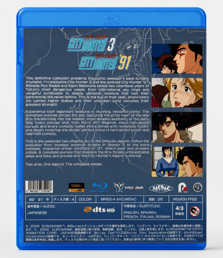 City Hunter 3 and 91 Blu-ray